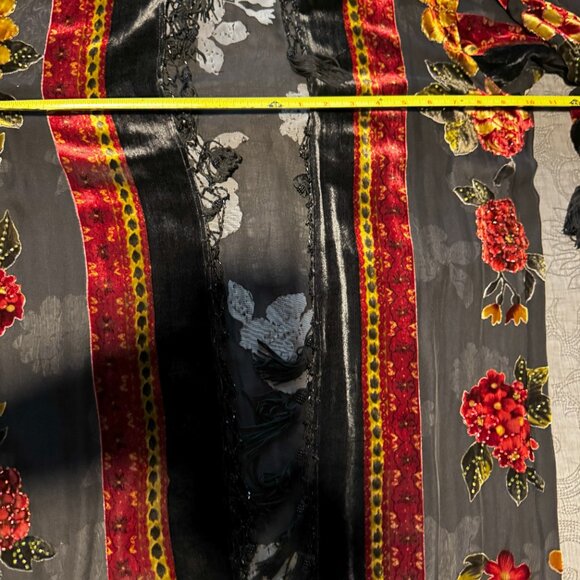 Lucy’s Silk Sequined Long Cover Up in Black - Picture 5 of 9